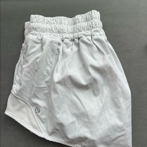 White LuluLemon Hotty Hot shorts
